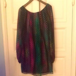 🦚Shoshanna🦚SILK🦚long sleeve MINI dress Size 2